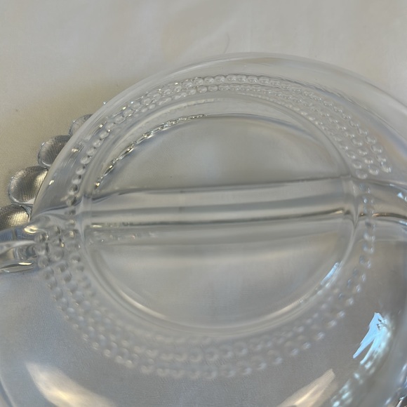 Duncan & Miller Glass Divided Dish in Teardrop Pattern - Picture 11 of 15